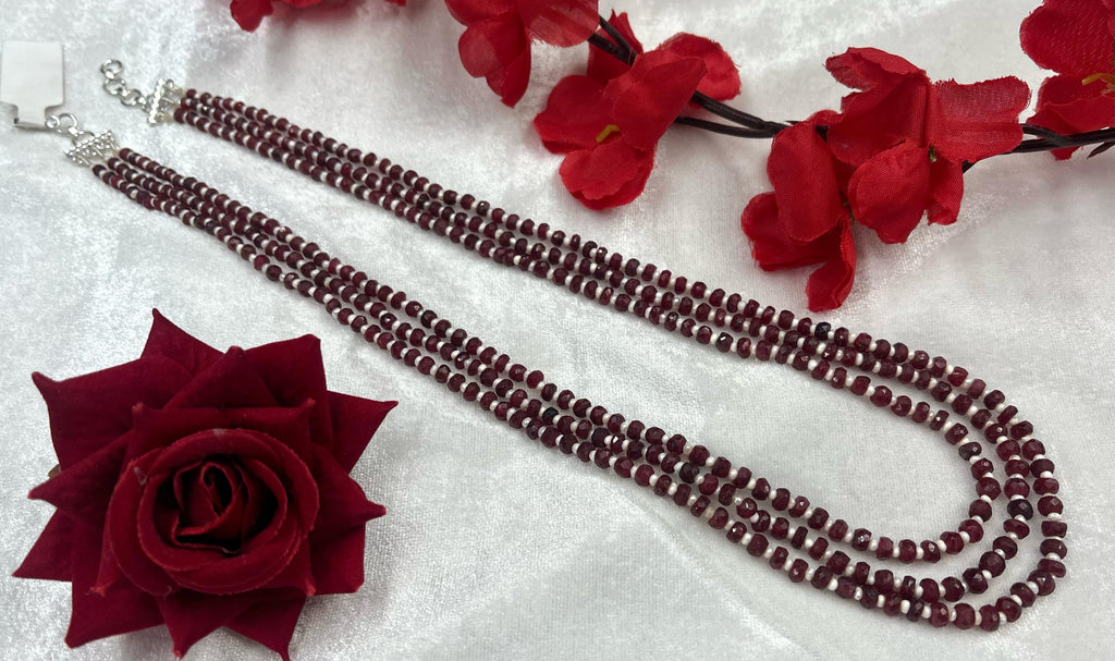 Ruby Pearl Royale Necklace