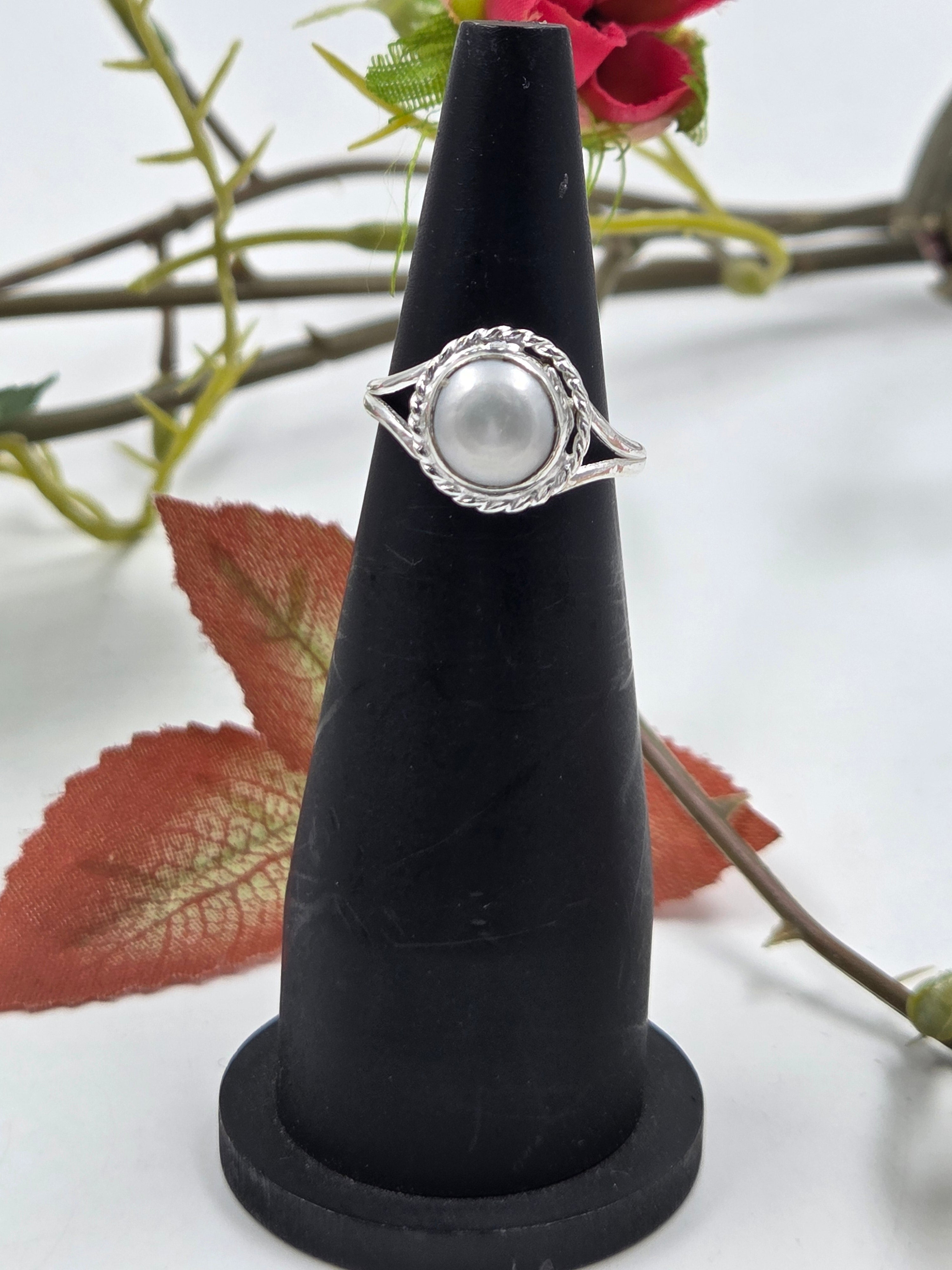 Freshwater Pearl Ring in Sterling Silver