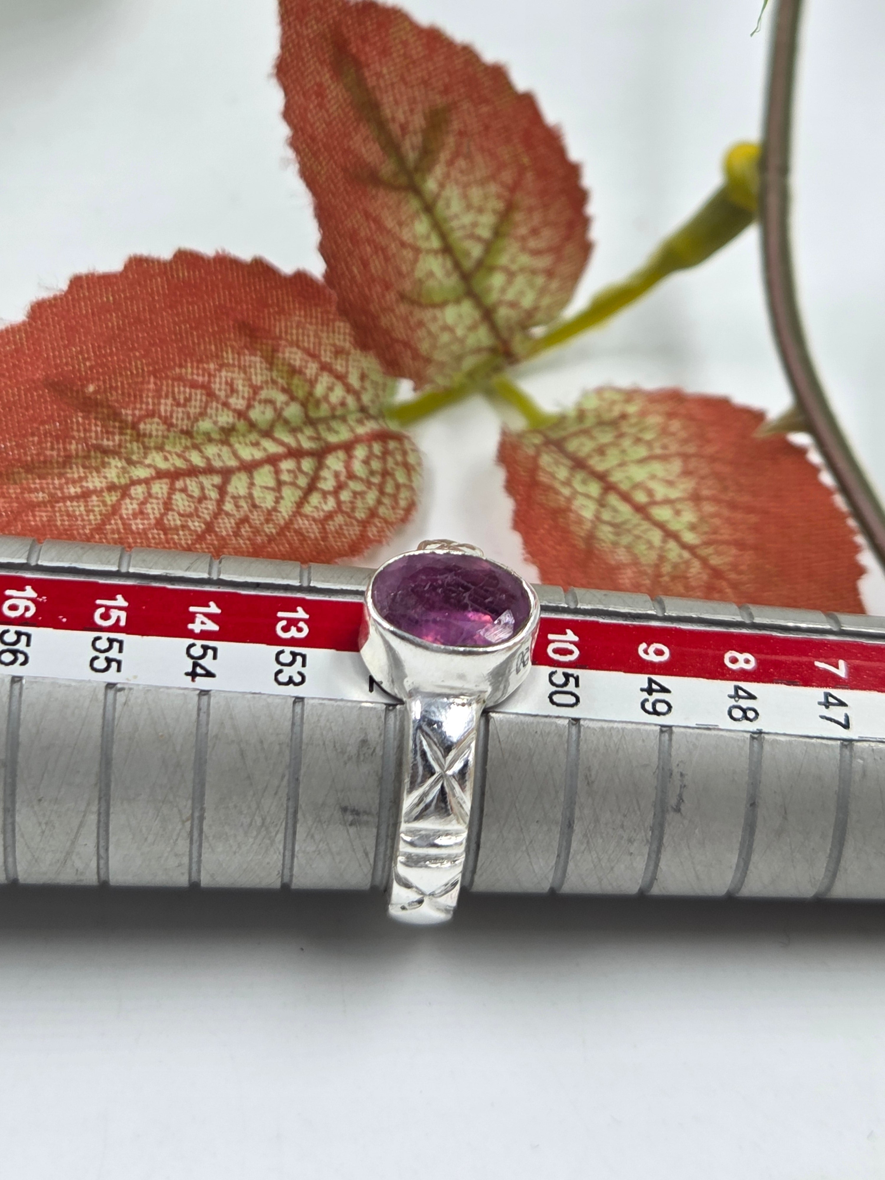 Bold Gf Ruby Ring in Sterling Silver