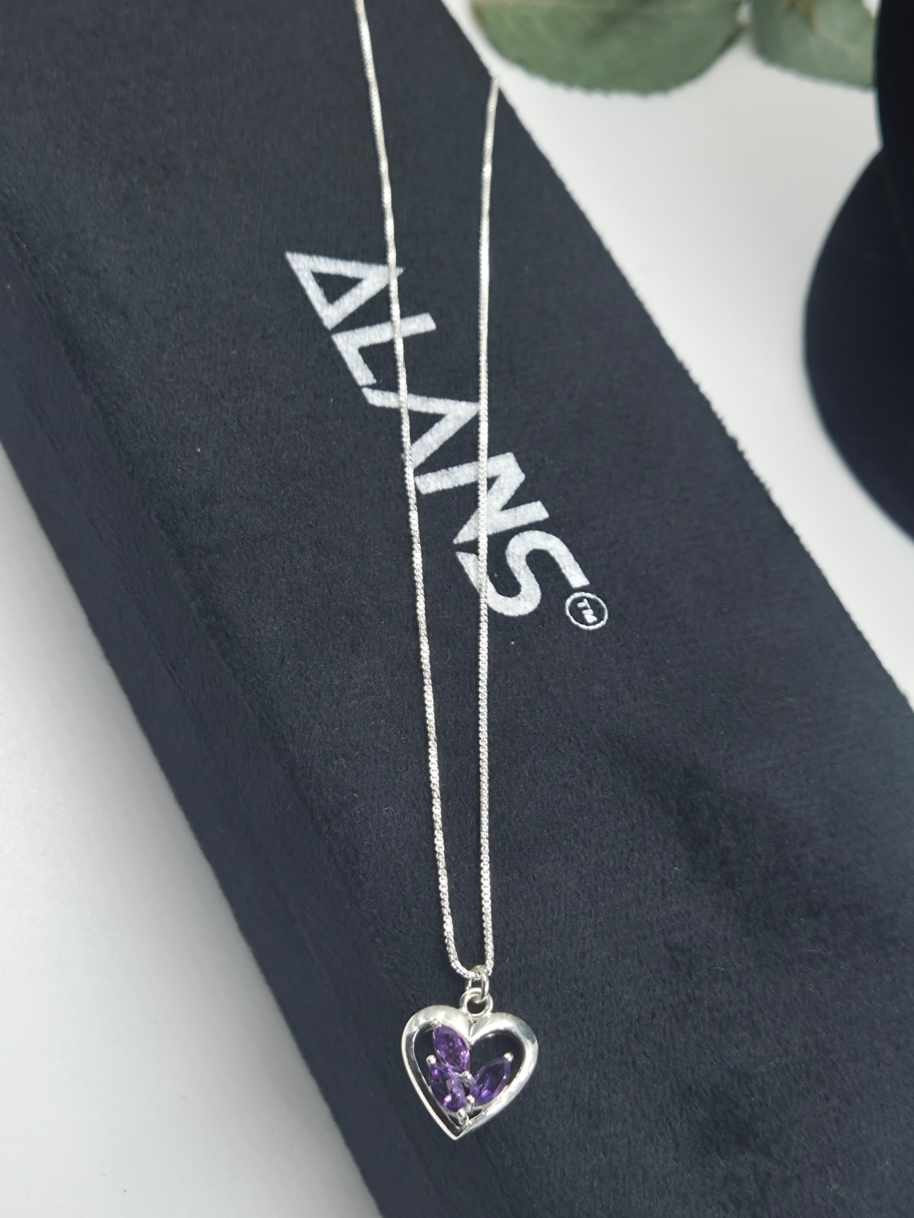 Amethyst Necklace in Sterling Silver