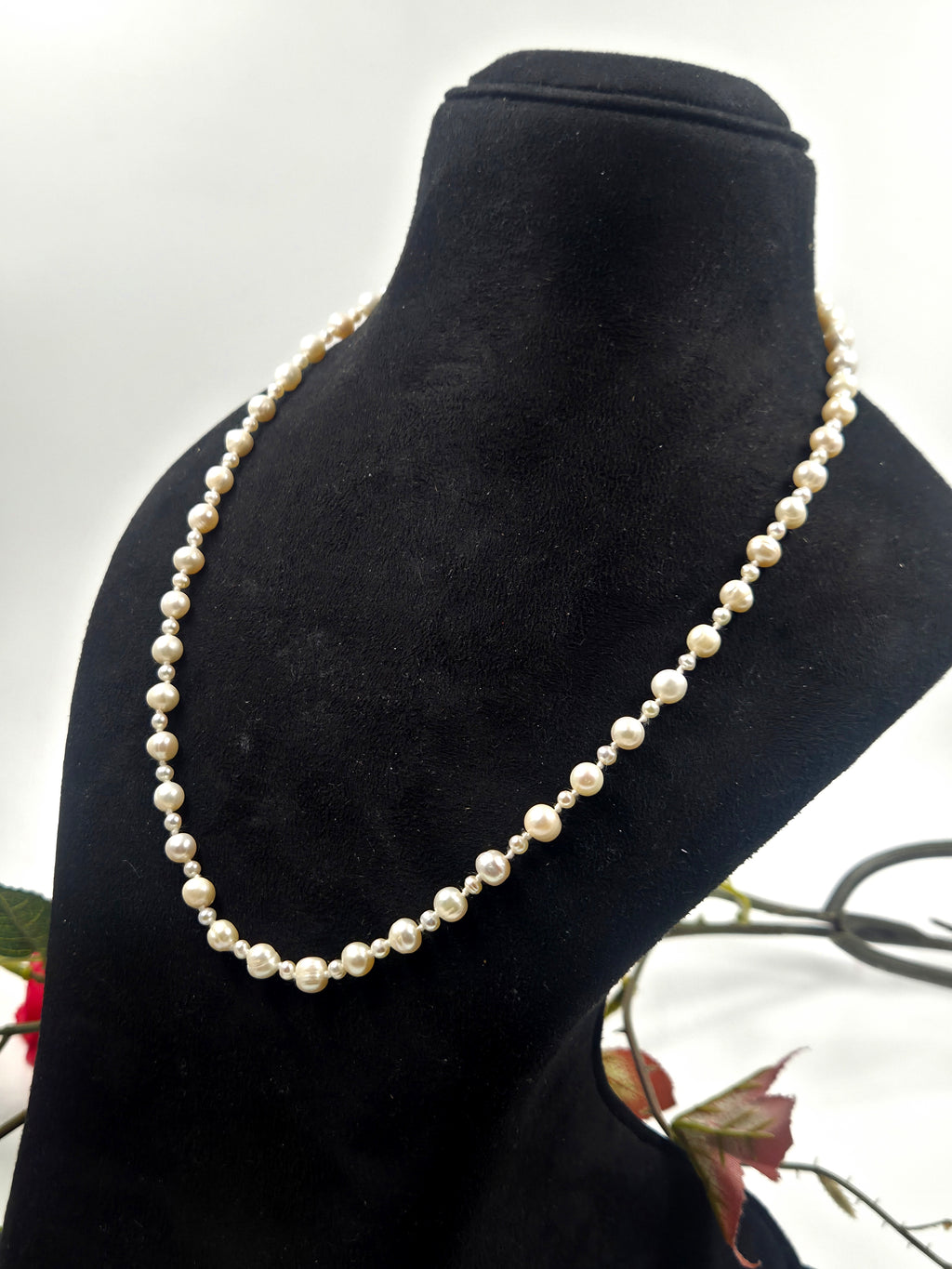 Freshwater Pearl Necklace with Sterling Silver Lock