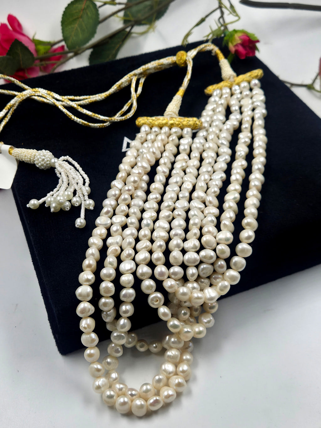 5-Line High-Quality Freshwater Pearl Necklace – Sarafa Style