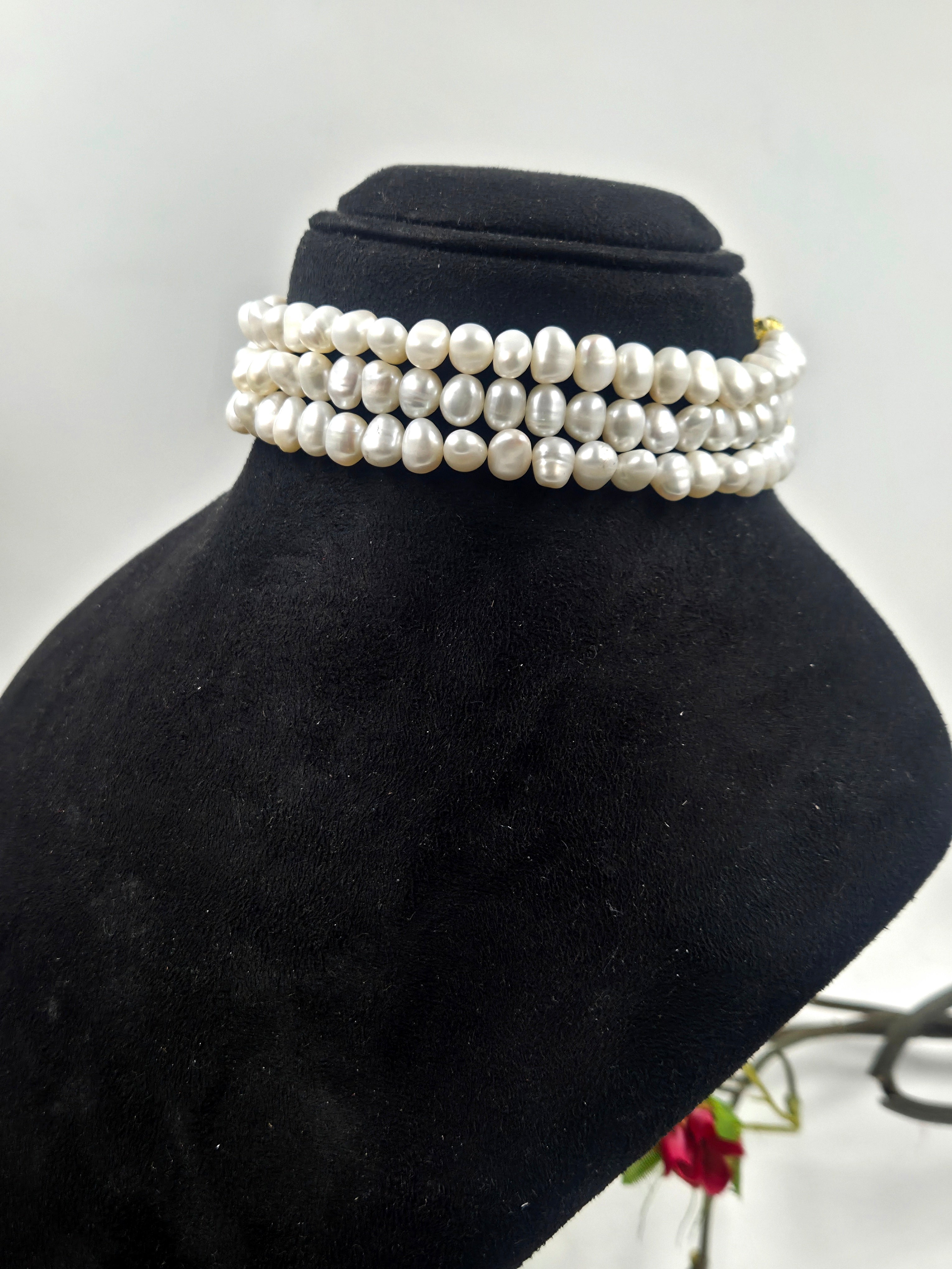 3-Line Freshwater Pearl Choker