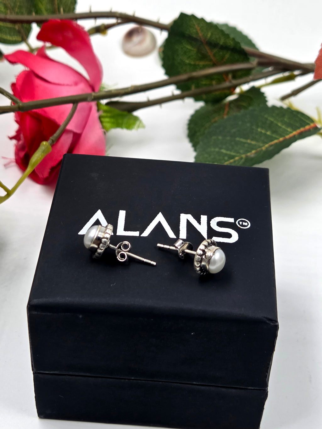 Pearl Aura Sterling Silver Studs