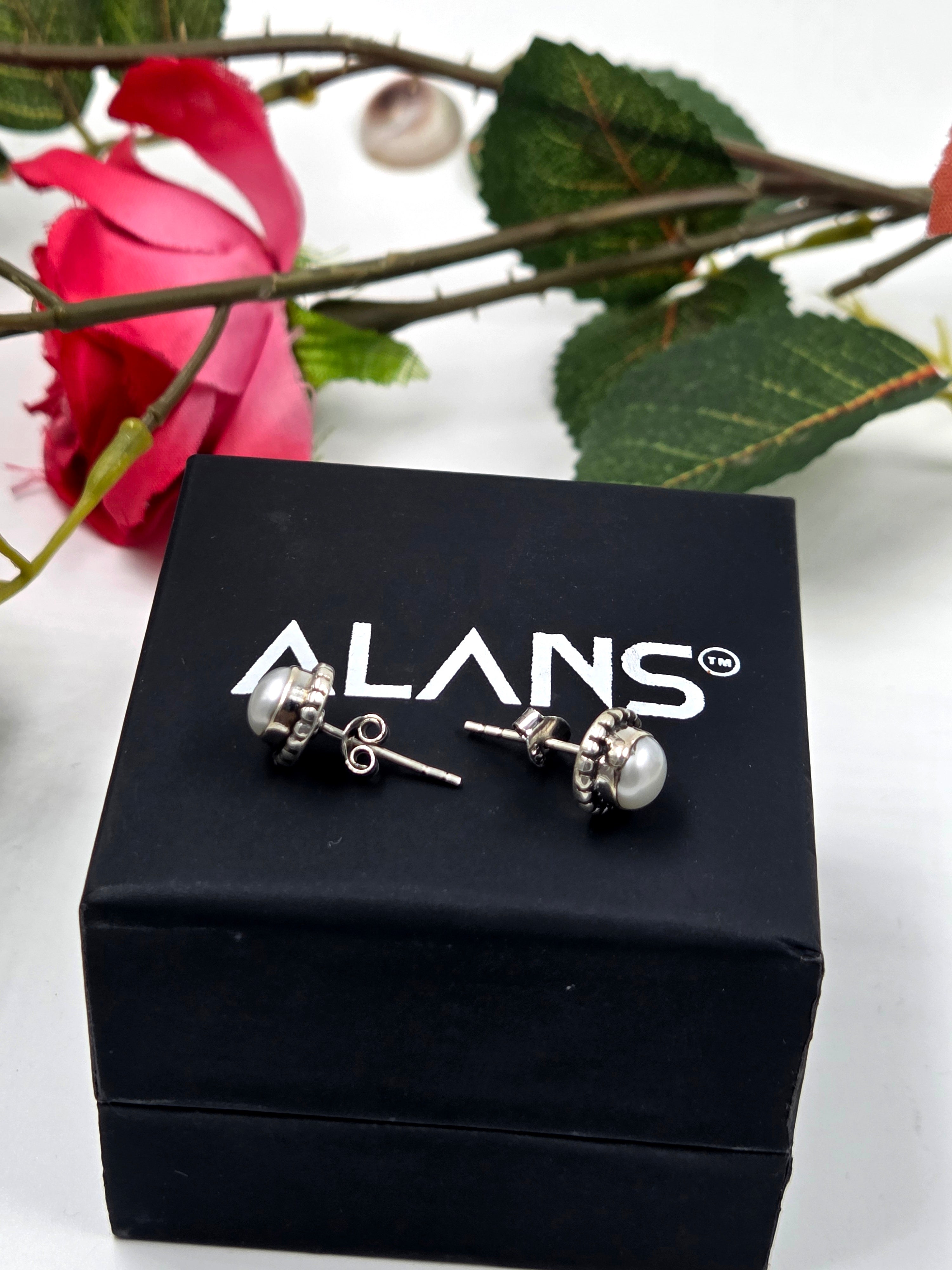 Pearl Aura Sterling Silver Studs