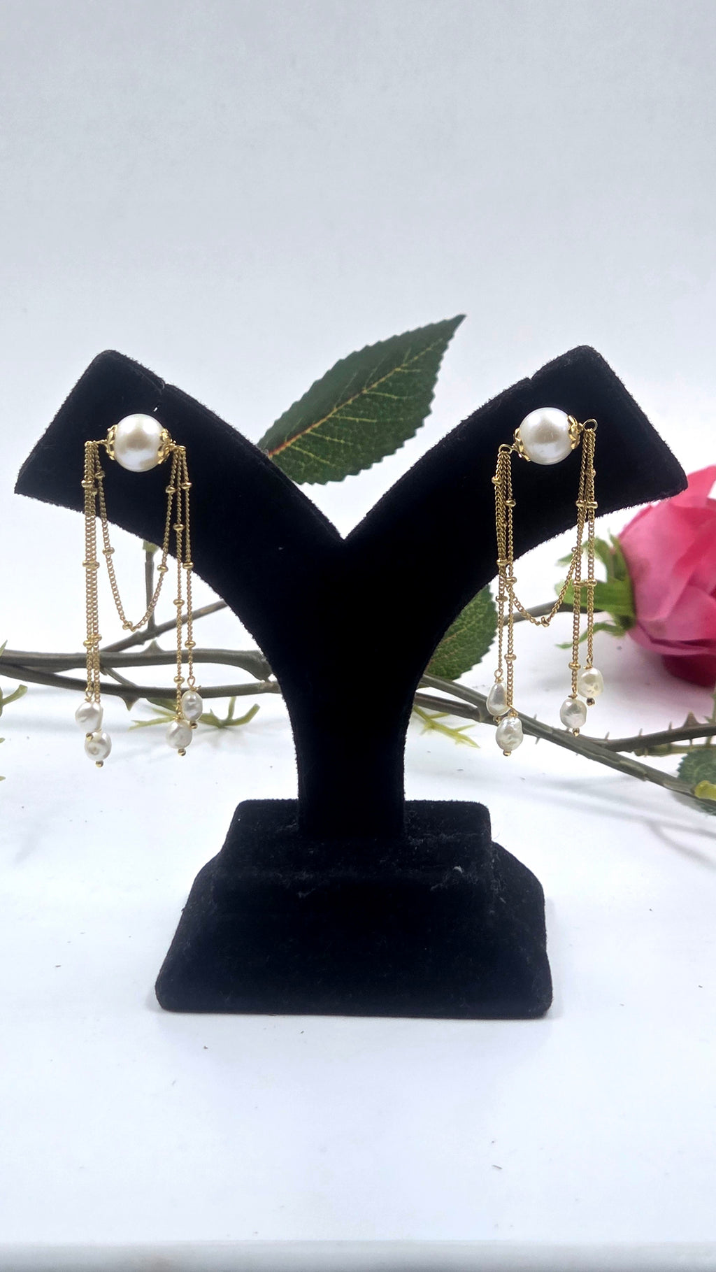 Freshwater Pearl Tassel Earrings in 92.5 Sterling Silver
