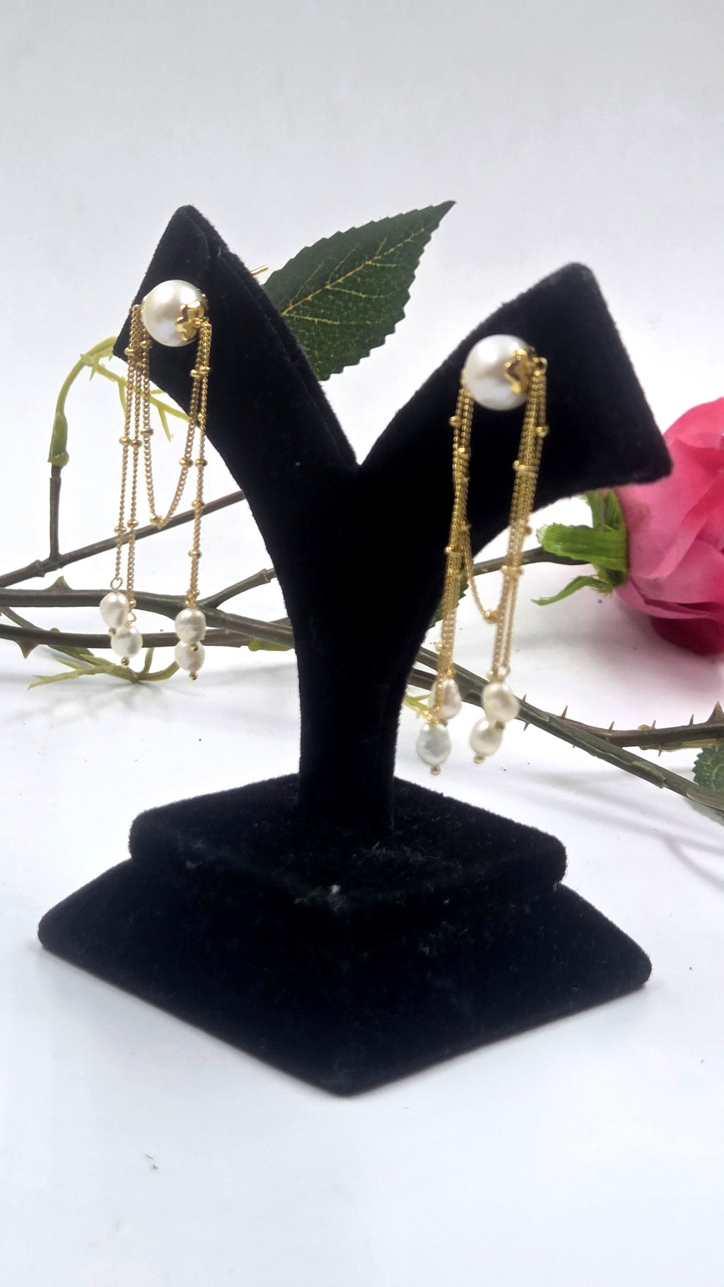 Freshwater Pearl Tassel Earrings in 92.5 Sterling Silver
