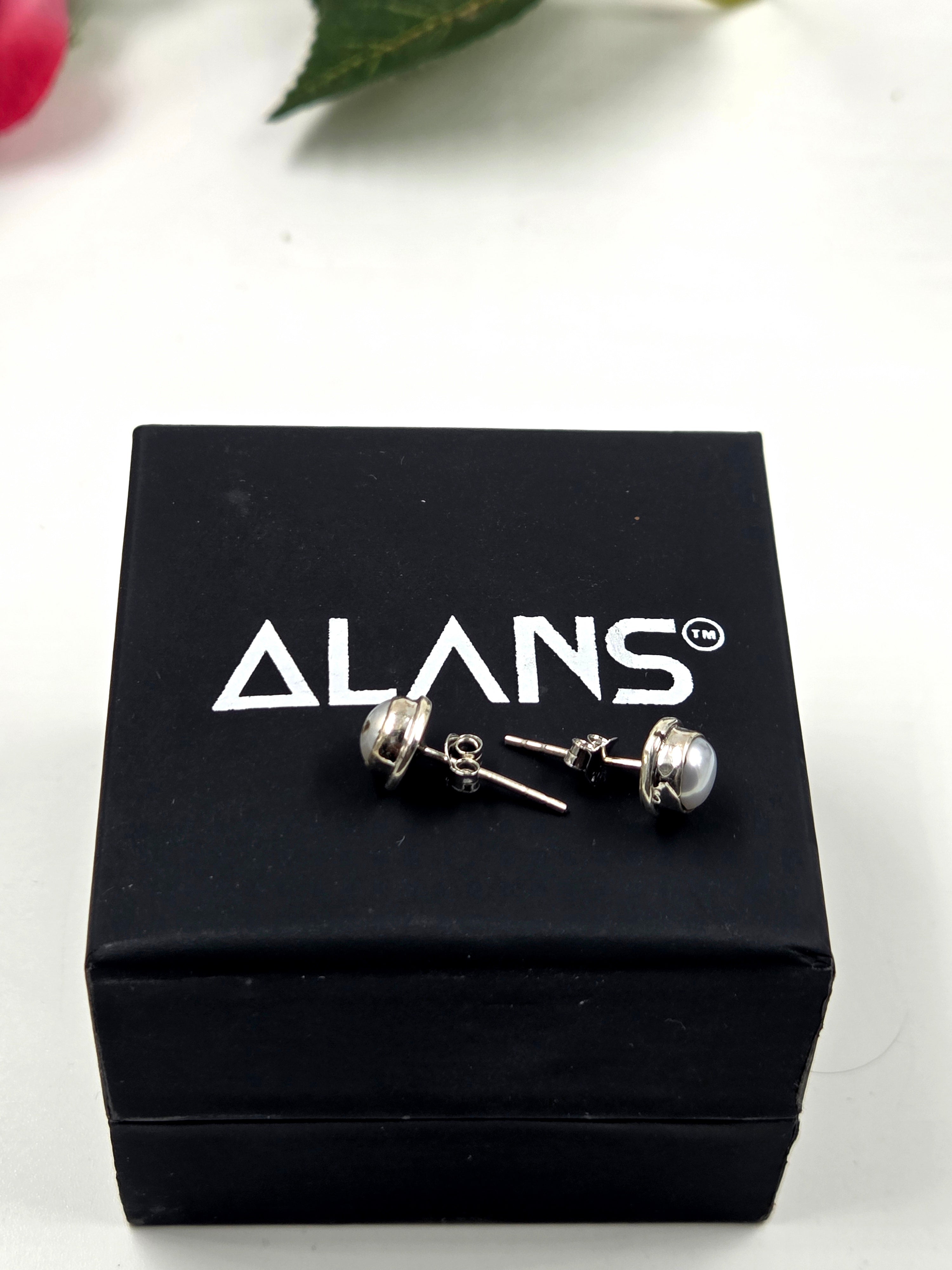 Classic Freshwater Pearl Sterling Silver Studs