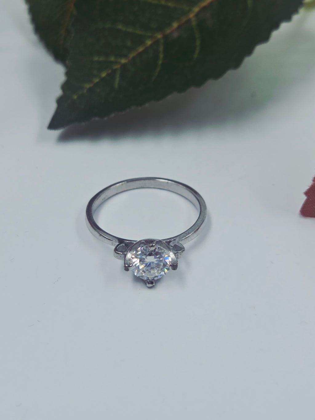 Radiant Moissanite Silver Ring (GRA Certified)