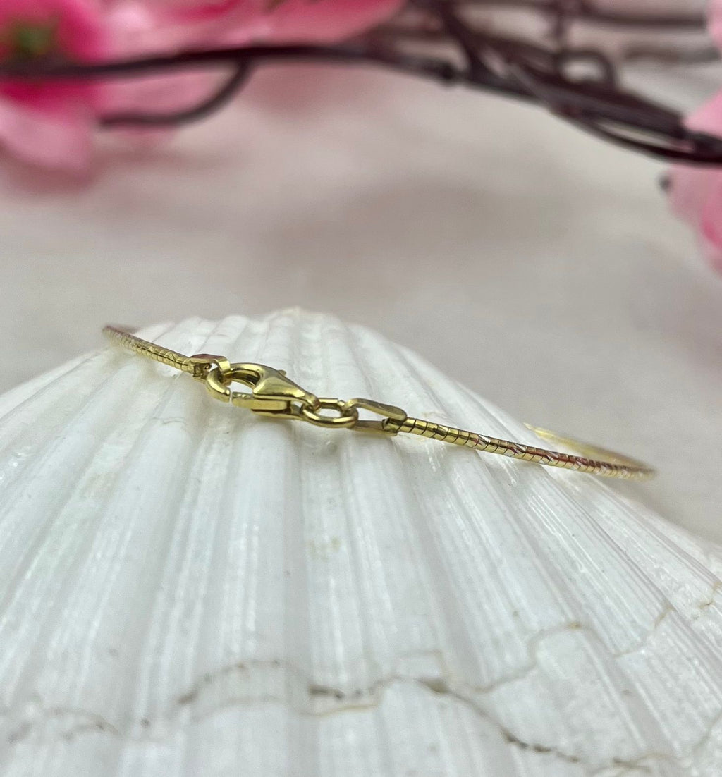 Sterling Silver Bracelet with Yellow Polish