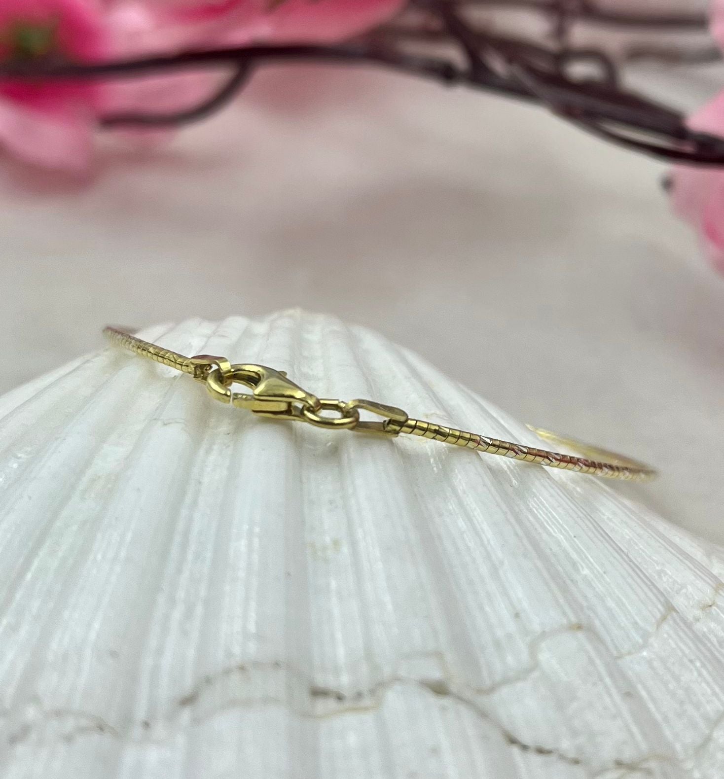 Sterling Silver Bracelet with Yellow Polish