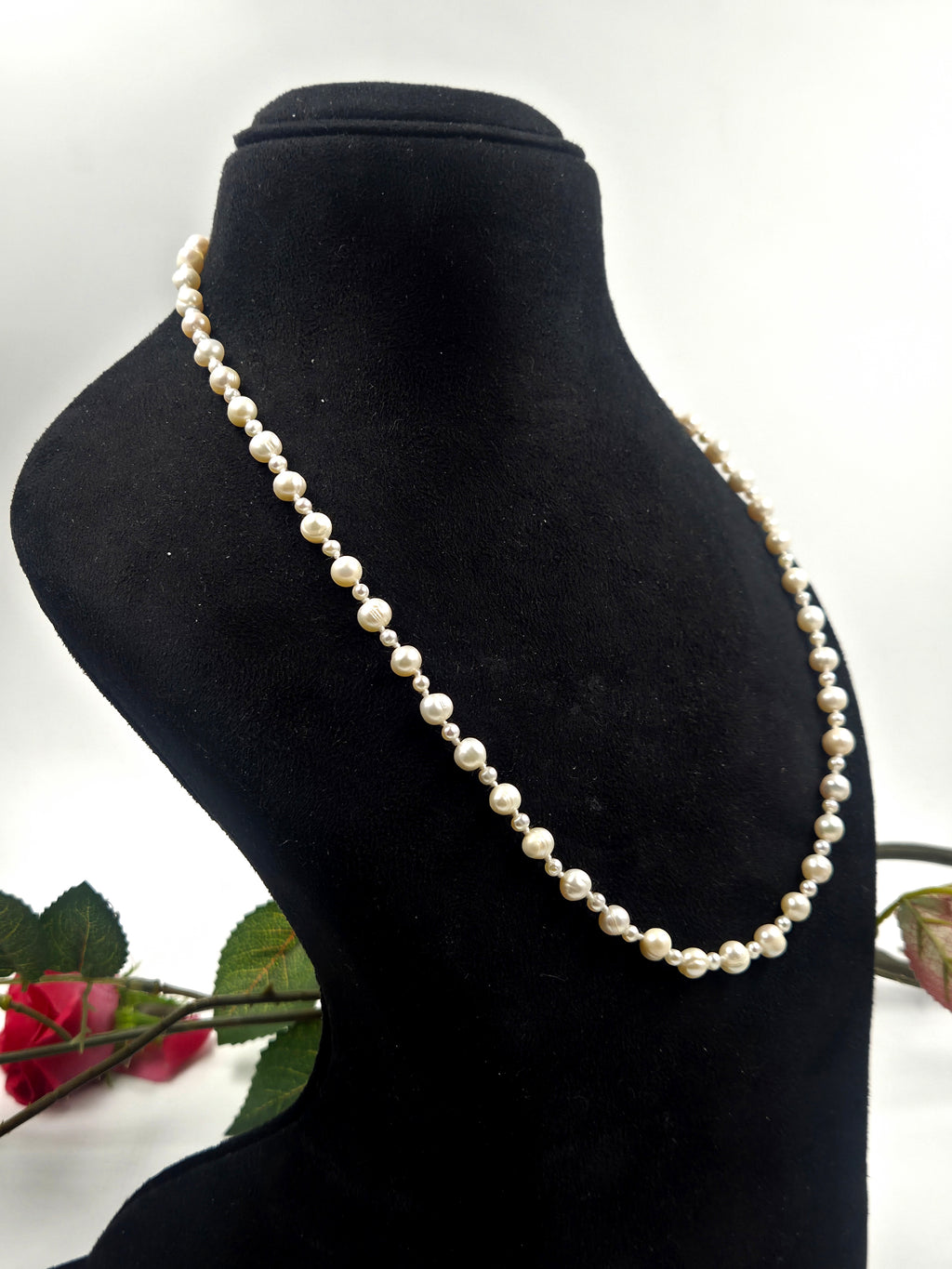 Freshwater Pearl Necklace with Sterling Silver Lock