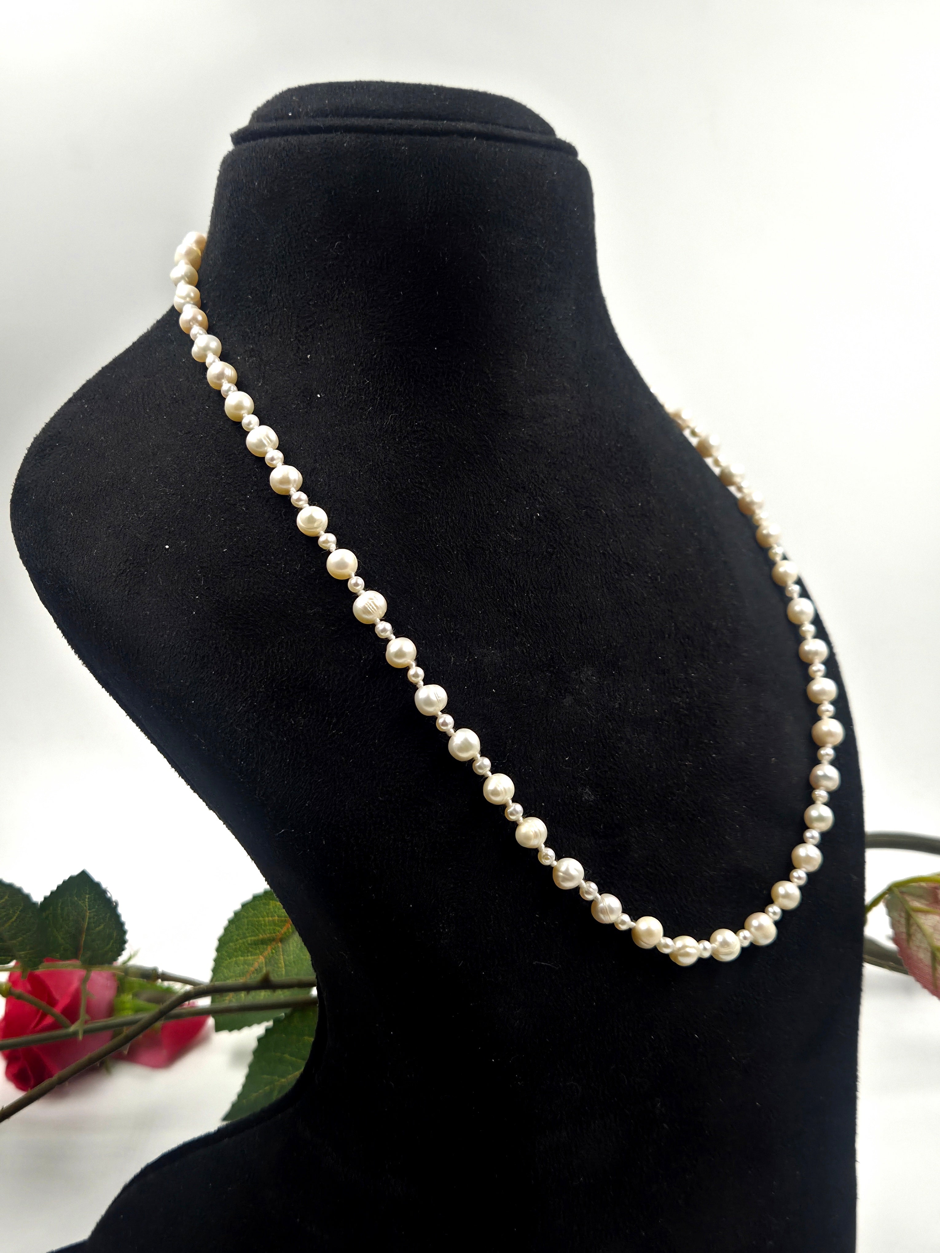 Freshwater Pearl Necklace with Sterling Silver Lock