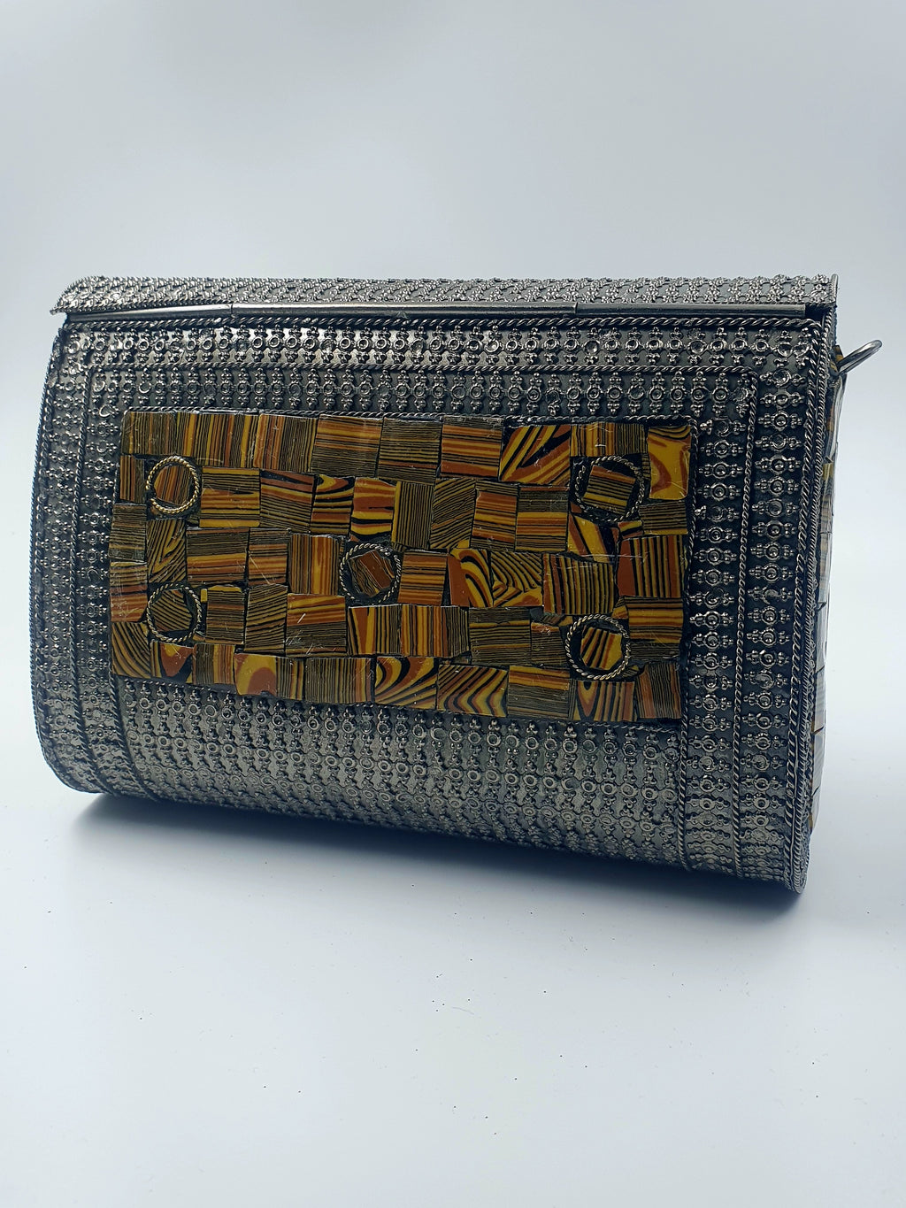 Mosaic Metal Art Clutch