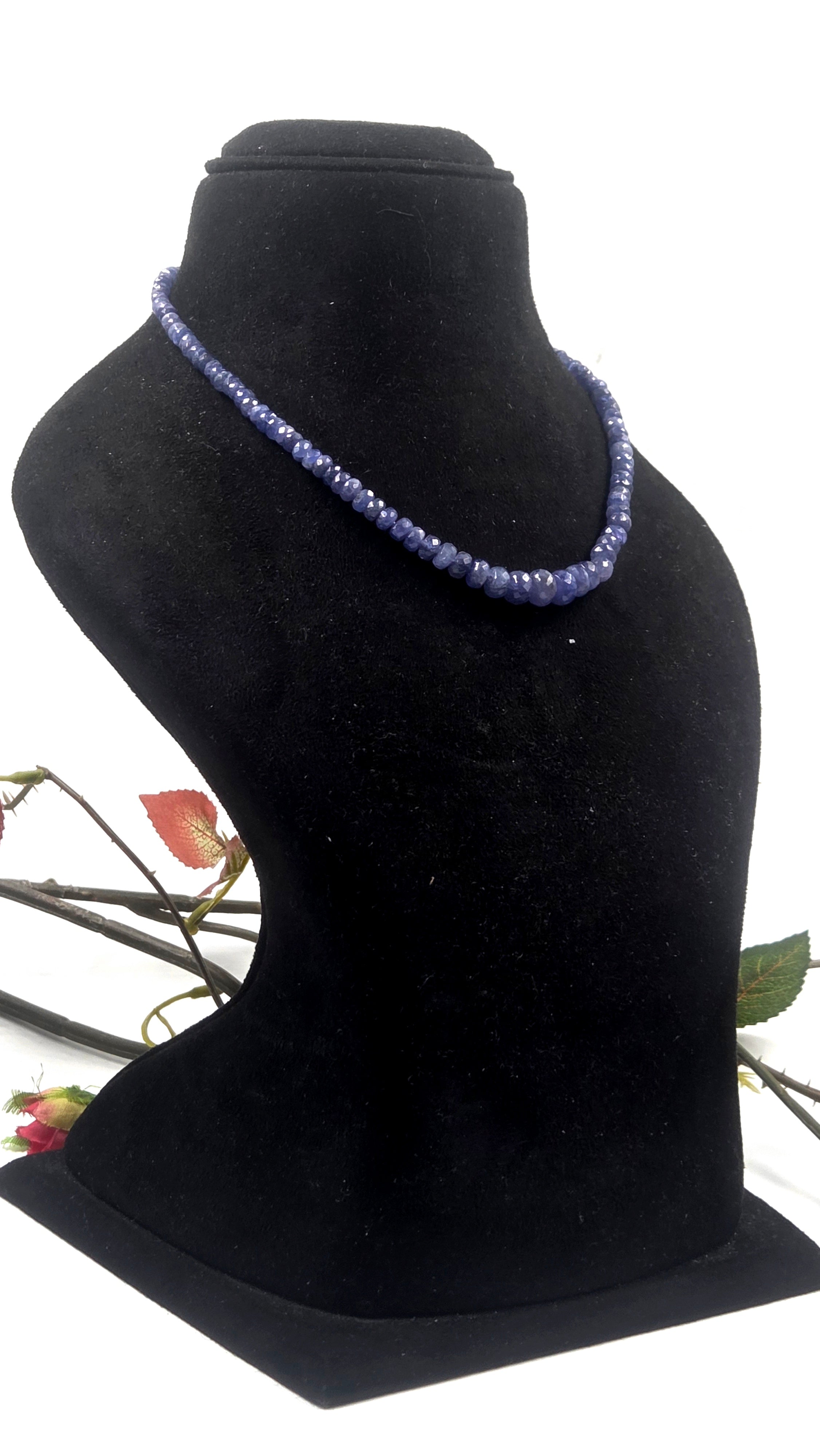 Real Tanzanite Necklace with Sterling Silver Lock – 23.60g