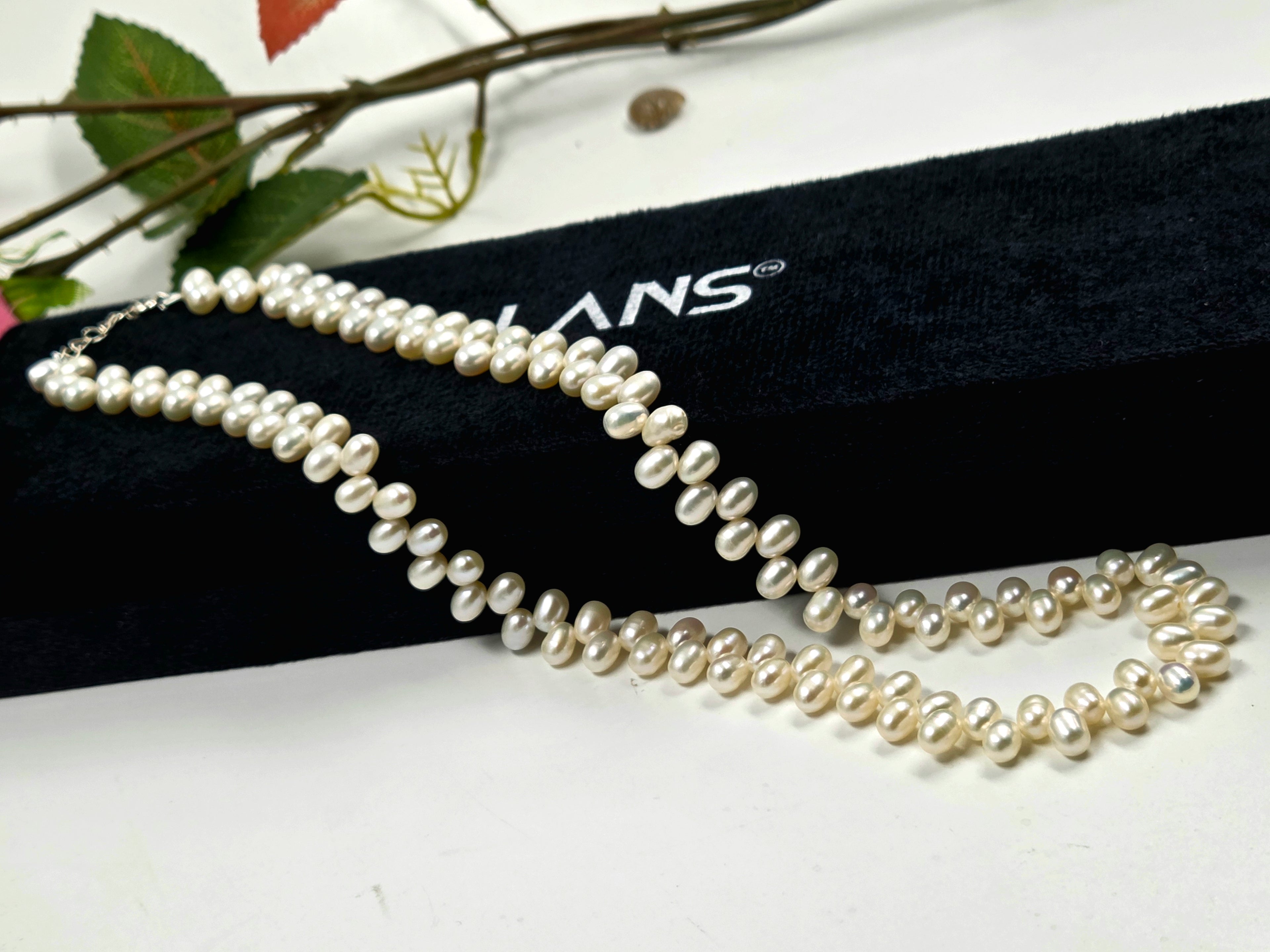 Cluster-Set Freshwater Pearl Necklace