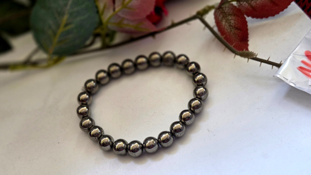 Pyrite Beaded Statement Bracelet