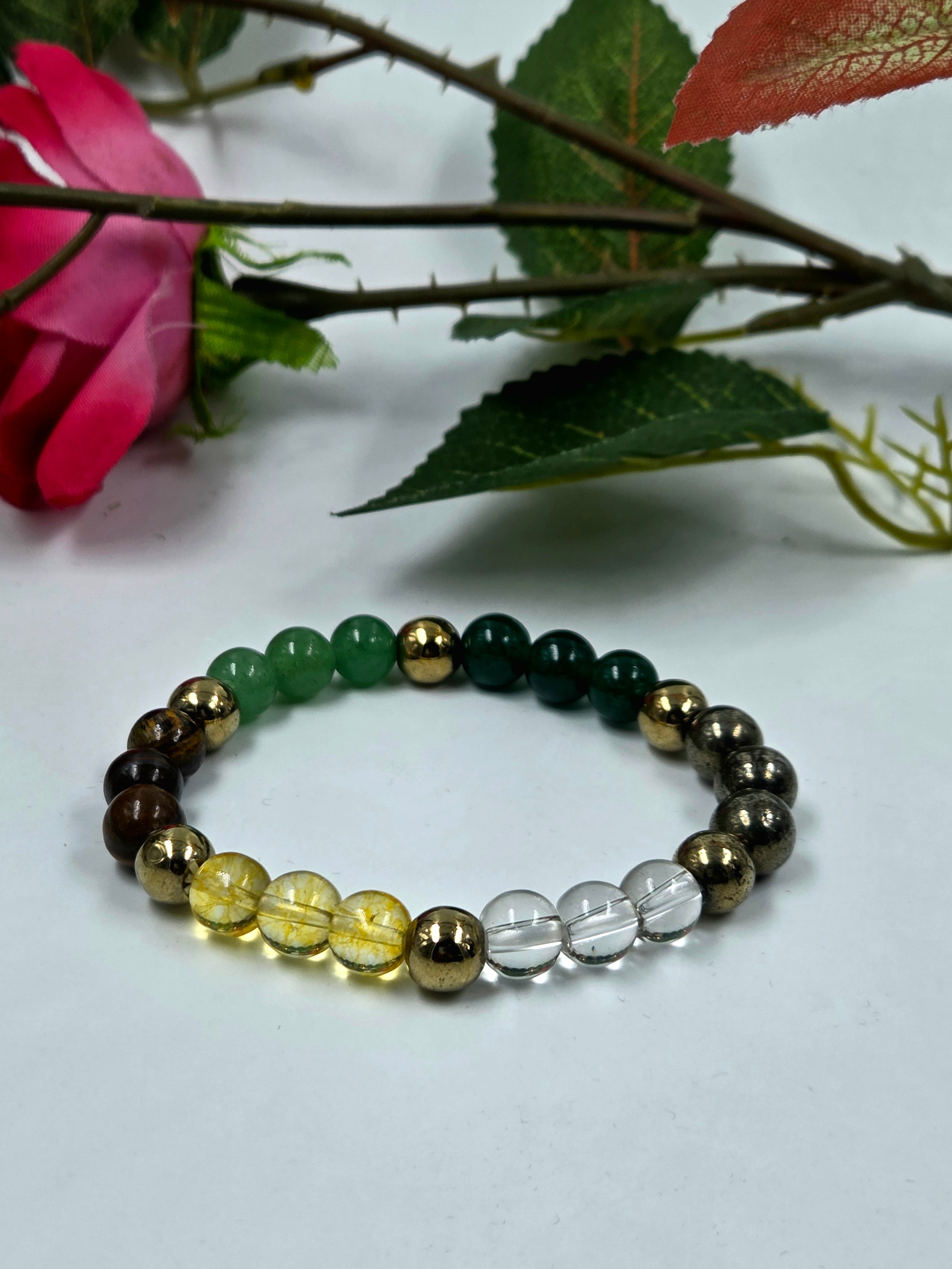 Multi-Stone Chinese Beads Bracelet