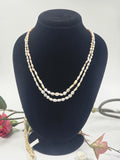 Dual Line Freshwater Pearl Necklace – Creamy Sarafa Edition