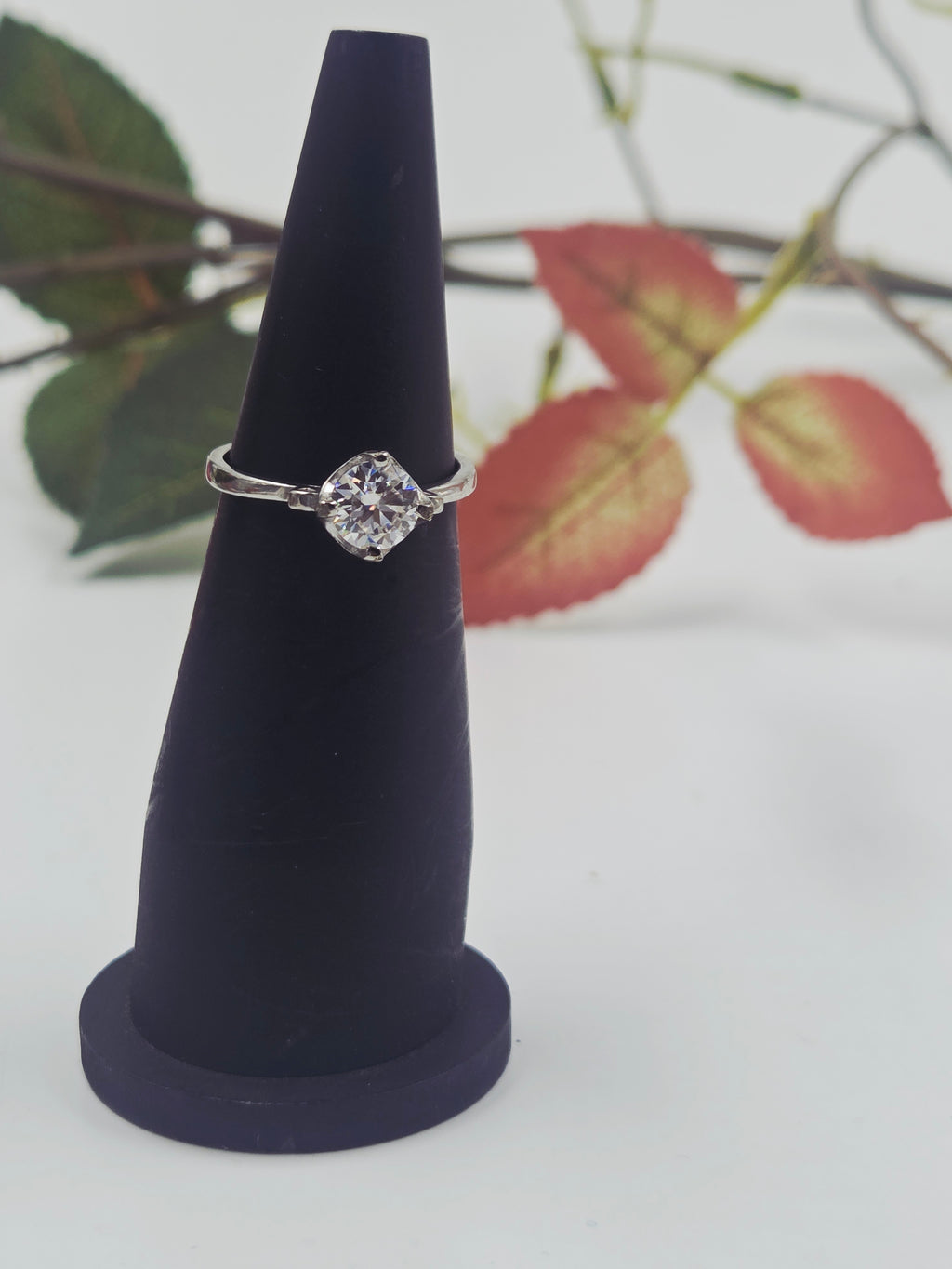 Radiant Moissanite Silver Ring (GRA Certified)