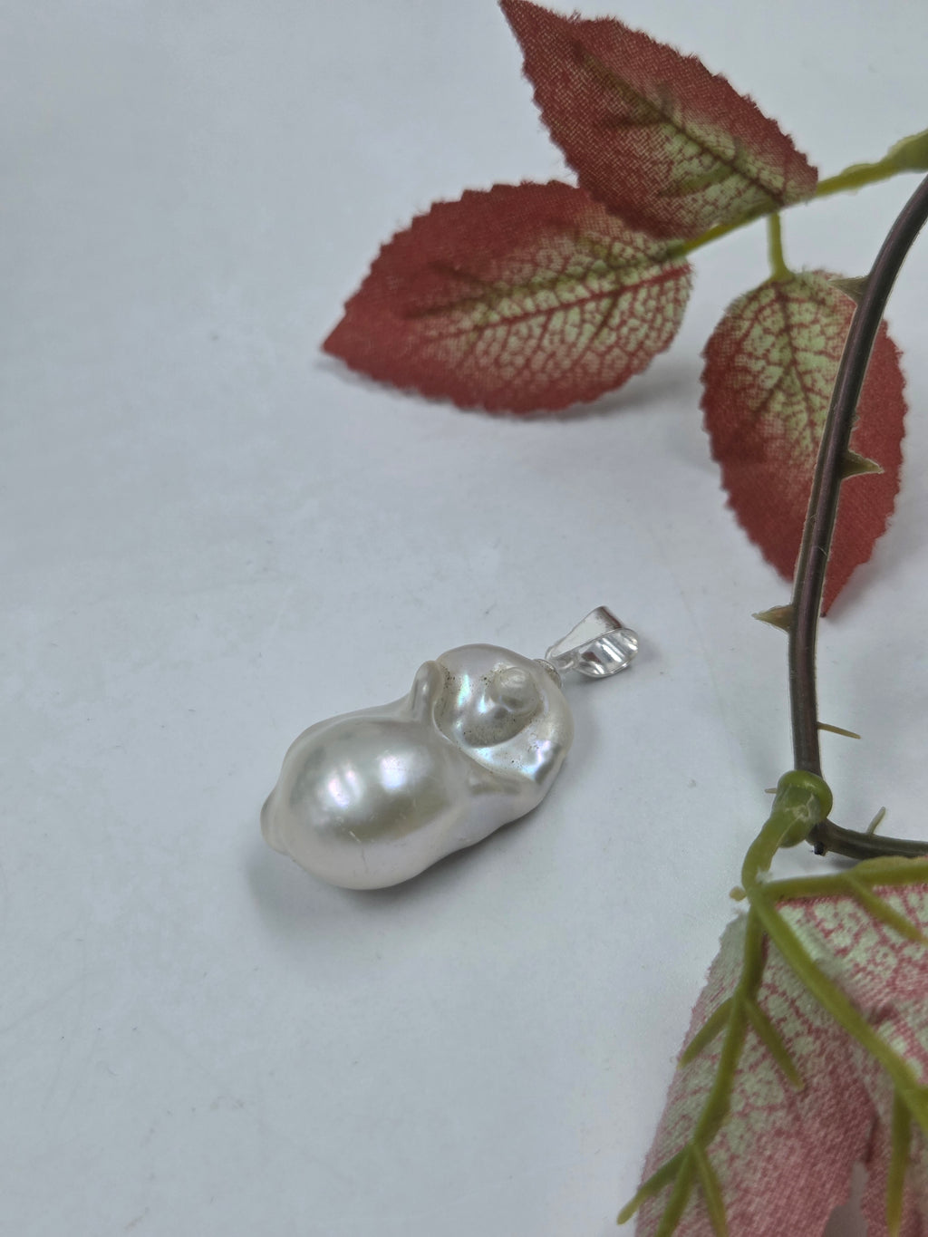 Baroque Freshwater Pearl Pendant in Sterling Silver