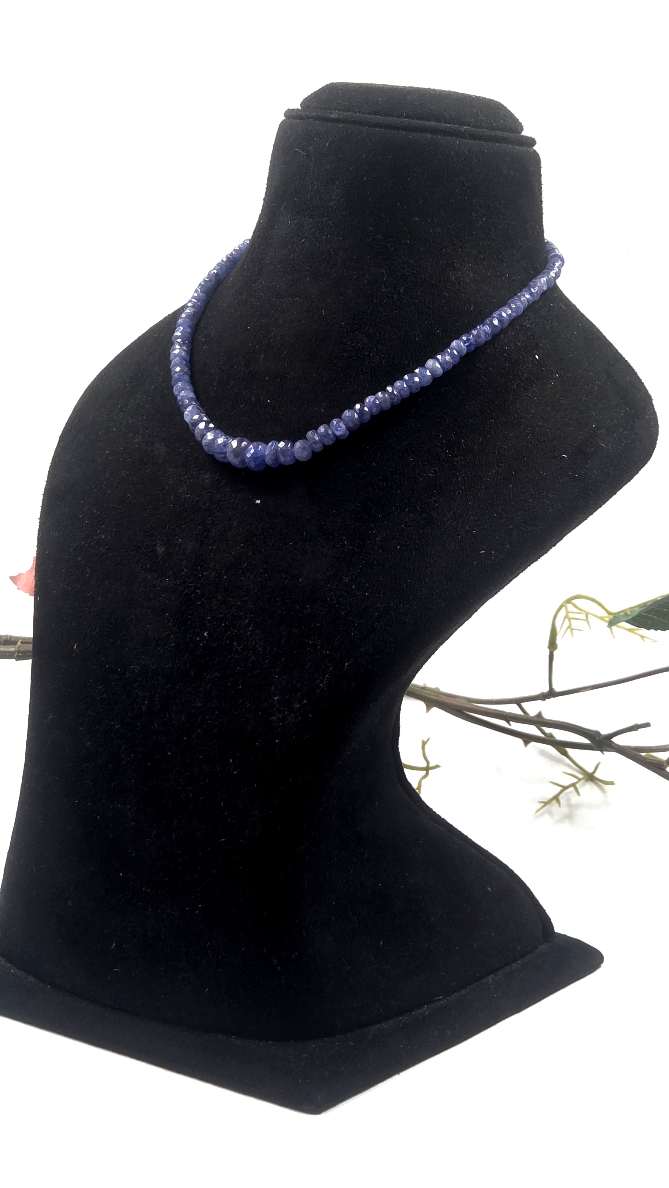 Real Tanzanite Necklace with Sterling Silver Lock – 23.60g