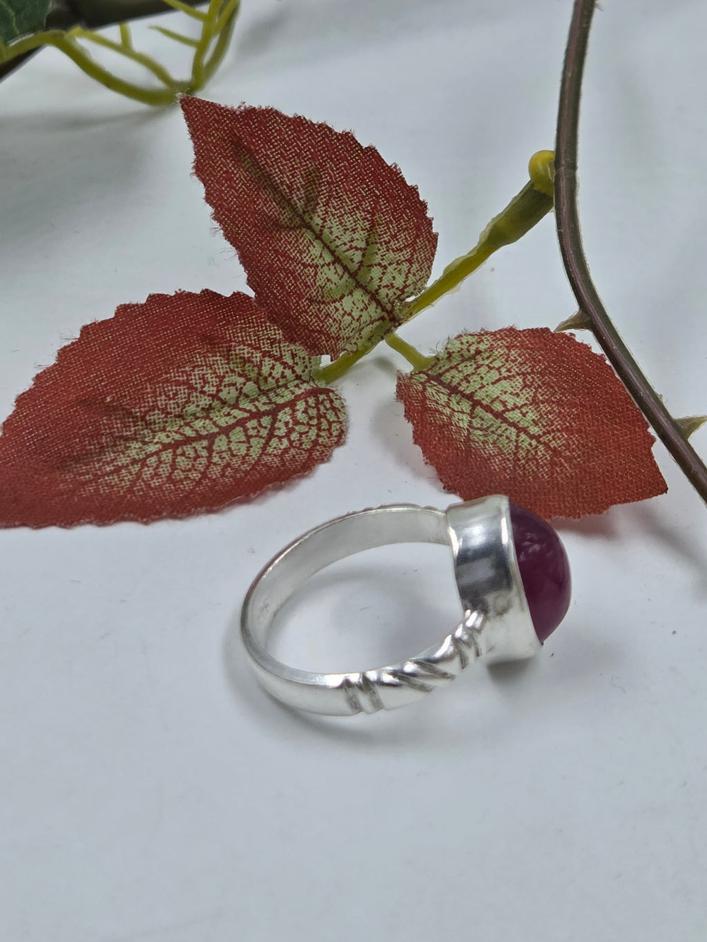 Gf Ruby Ring for Men in Sterling Silver