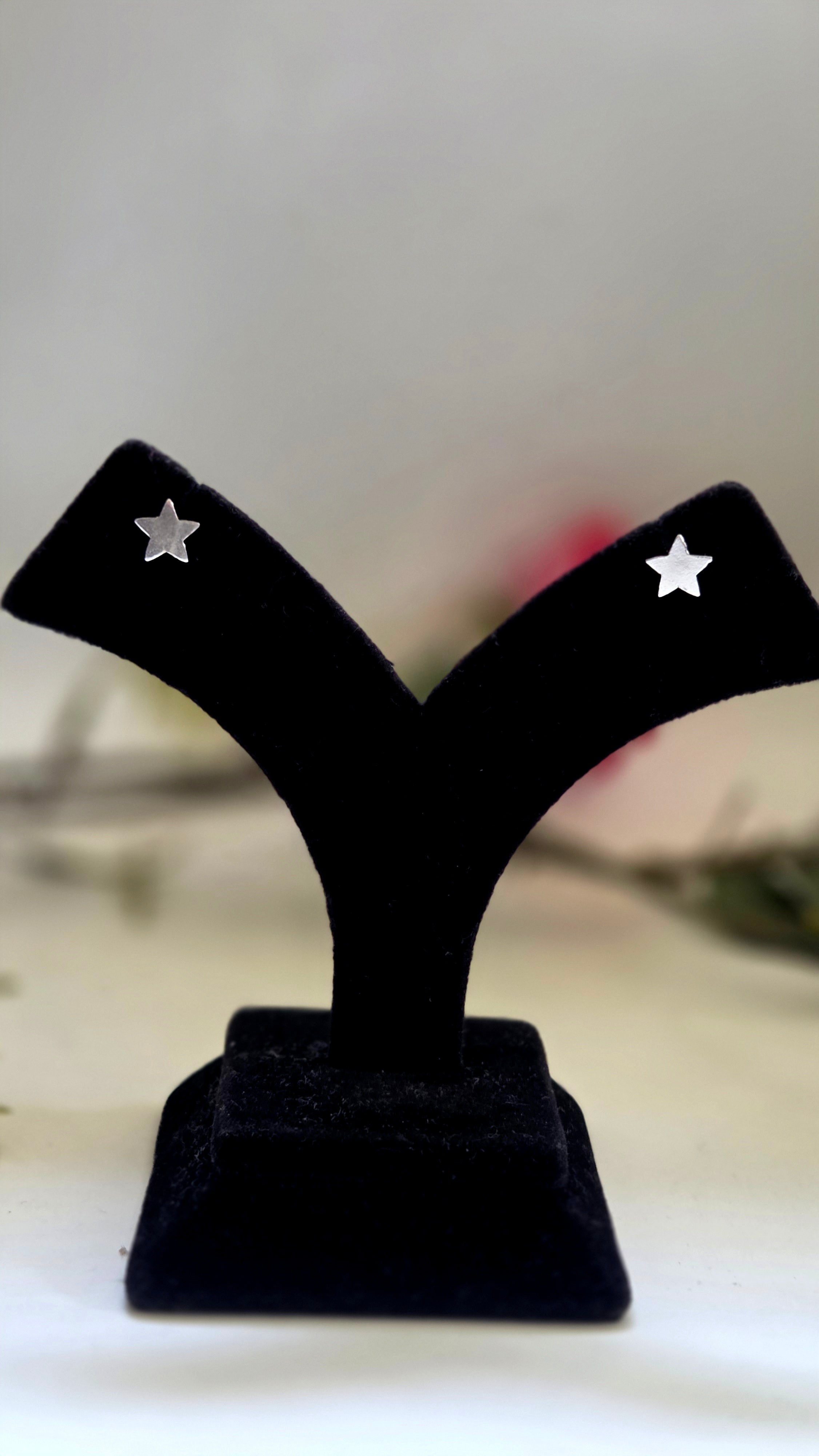 Celestial Star Stud Earrings in Premium Sterling Silver