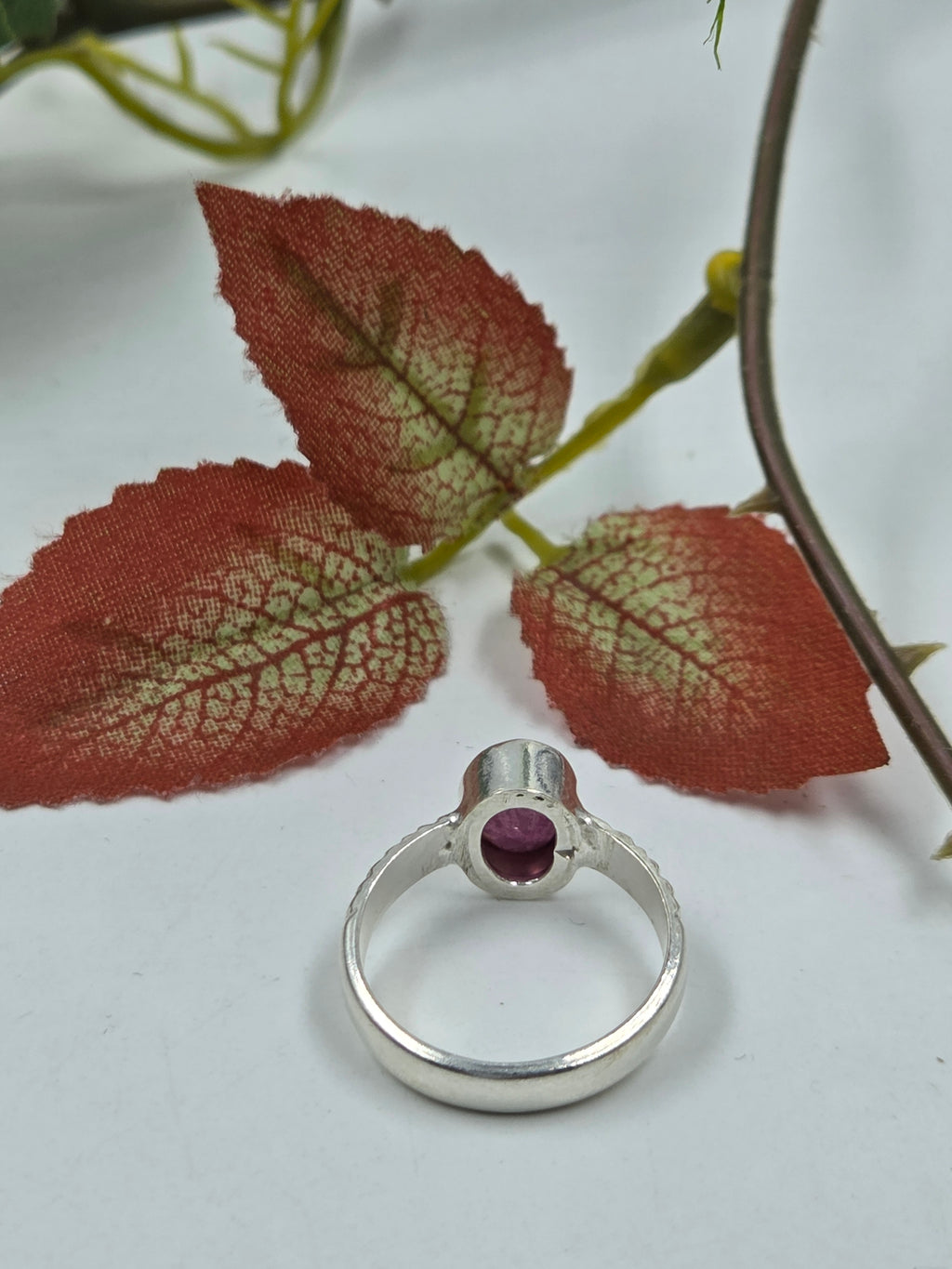 Gf Ruby Stone Ring in Sterling Silver