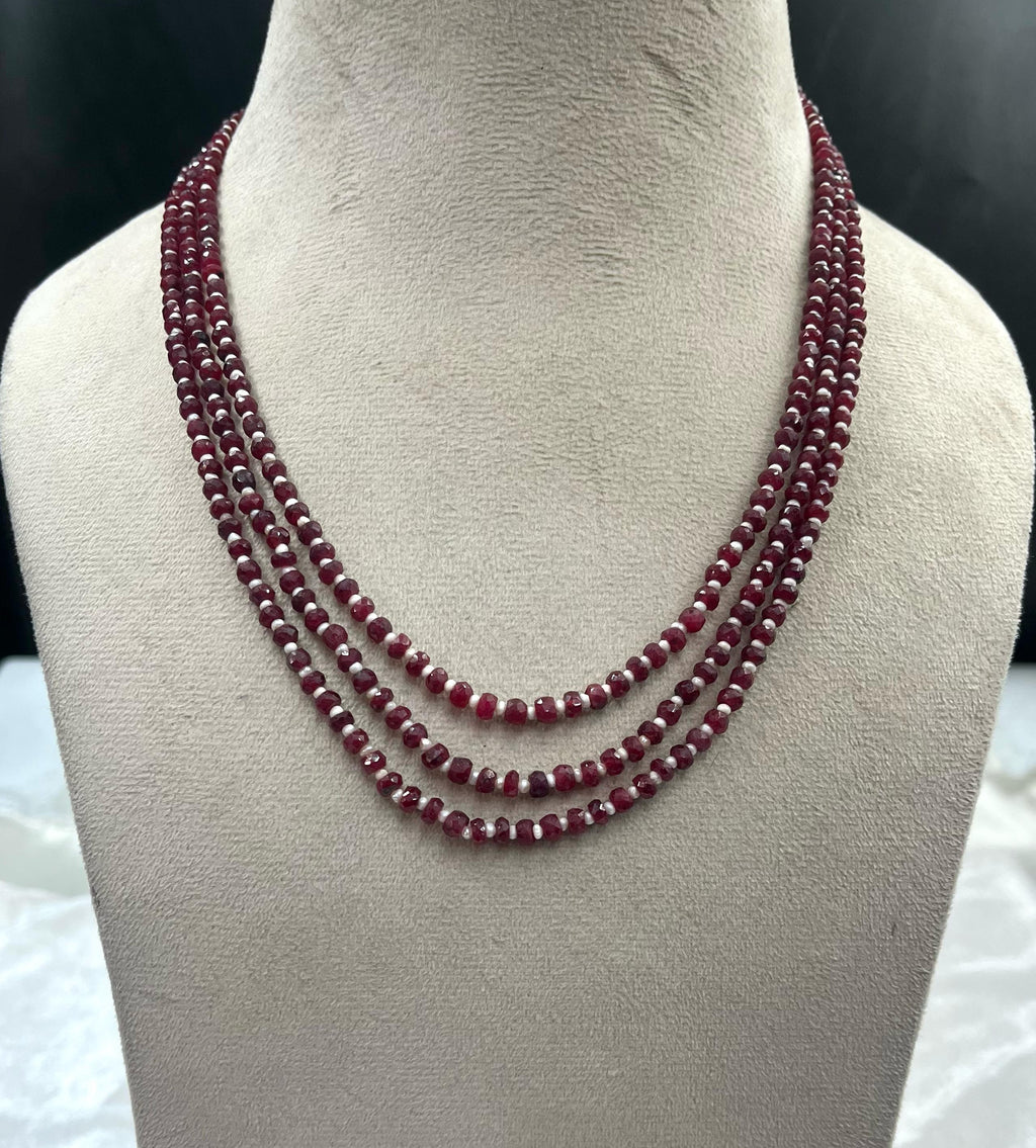 Ruby Pearl Royale Necklace