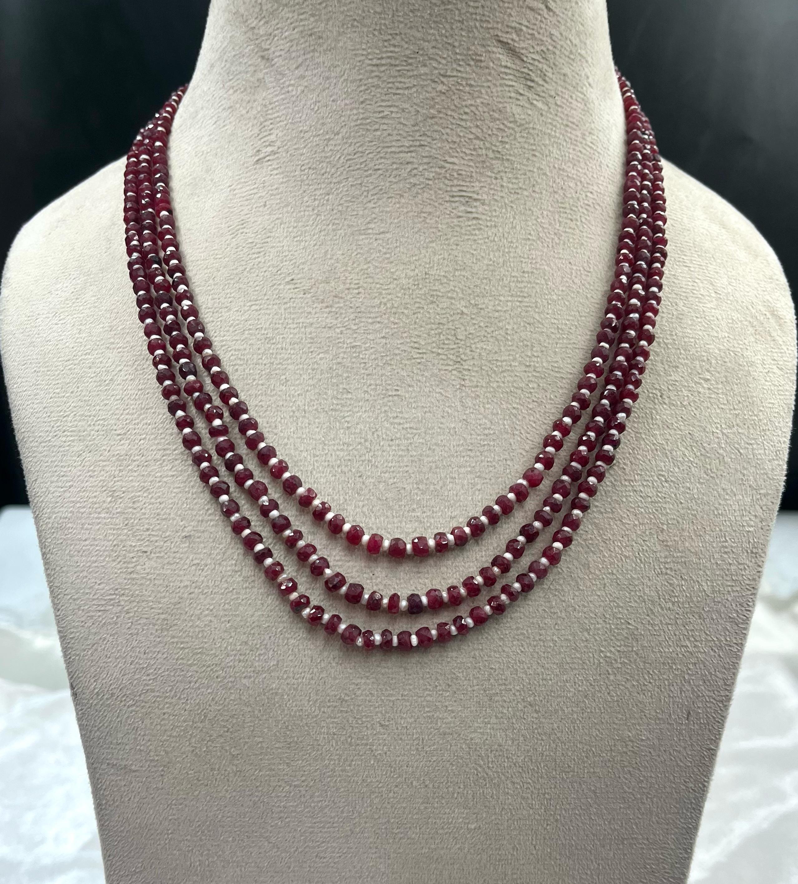 Ruby Pearl Royale Necklace