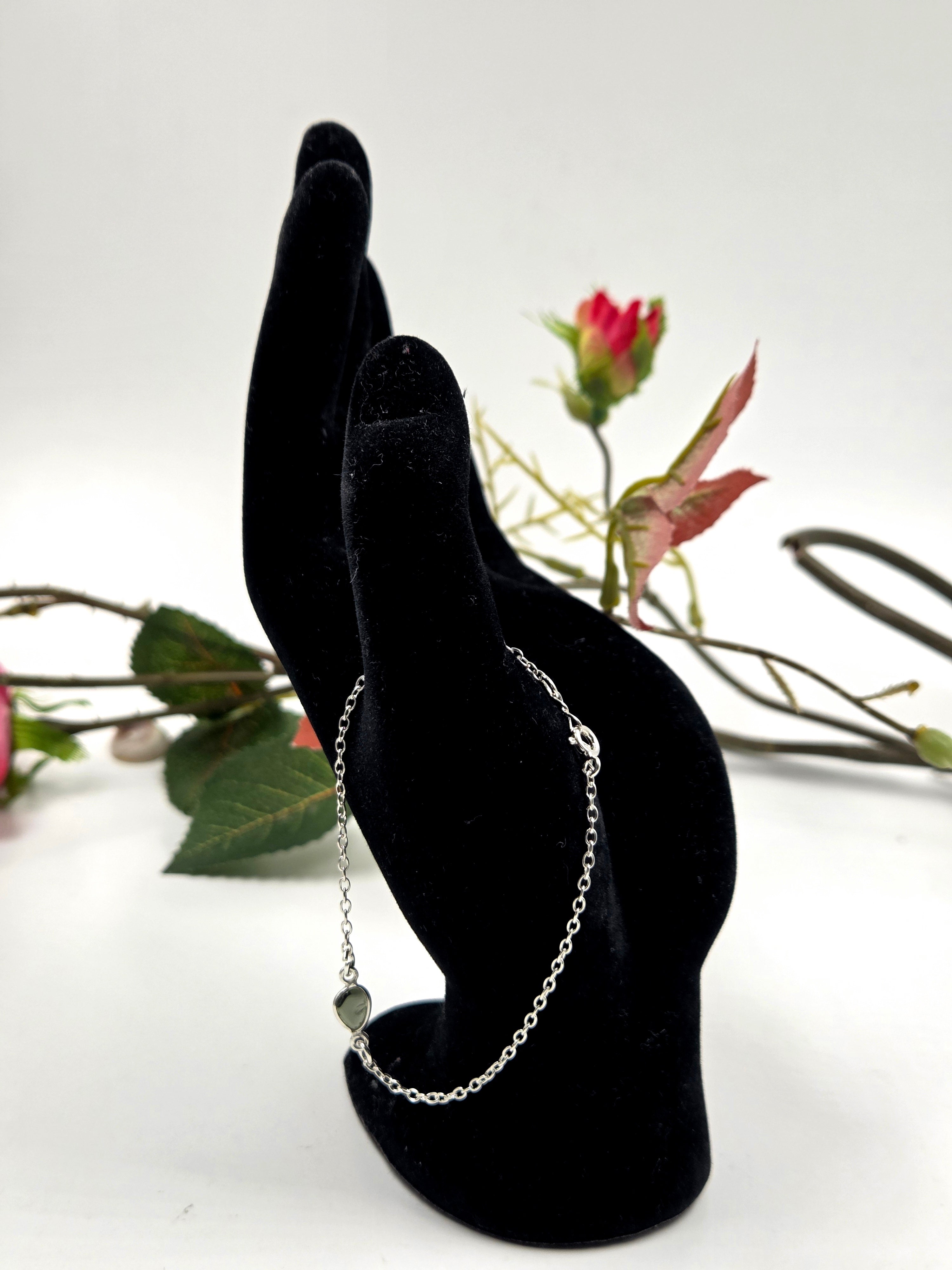 Tourmaline Orbit – Natural Tourmaline Bracelet in Sterling Silver