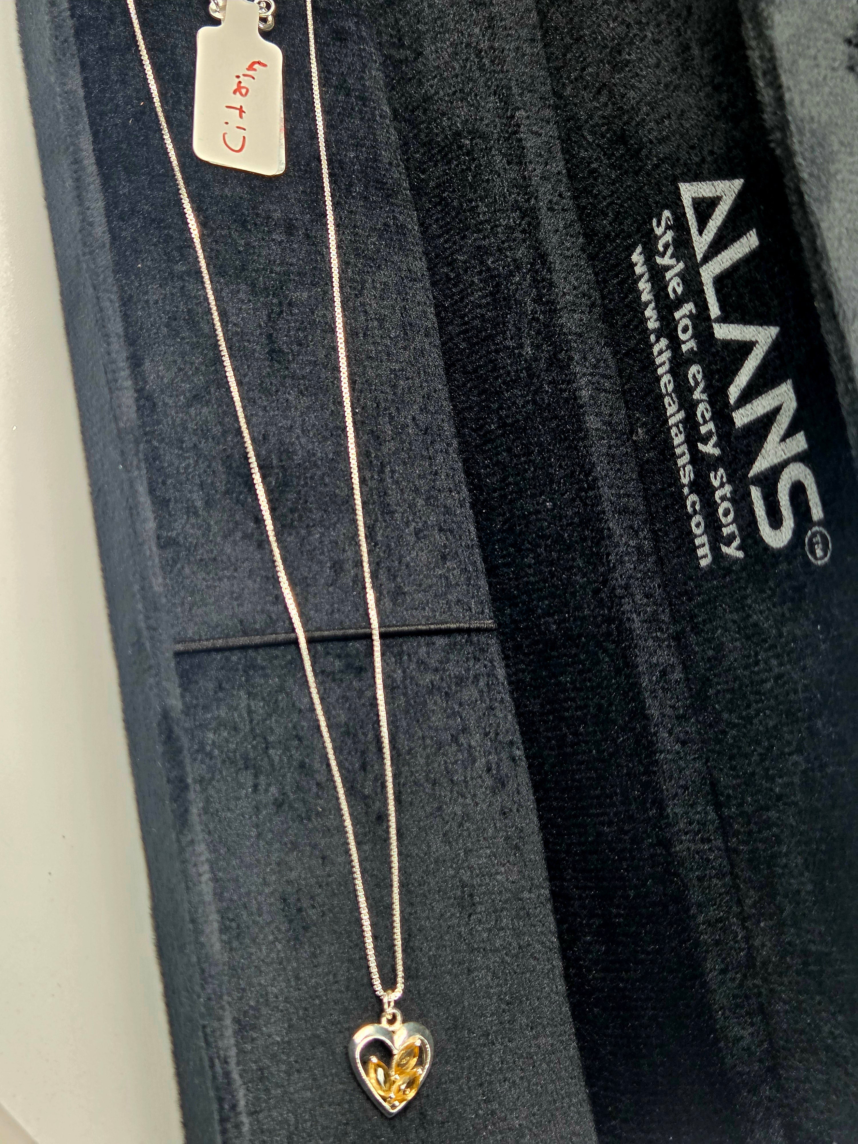 Citrine Necklace in Sterling Silver